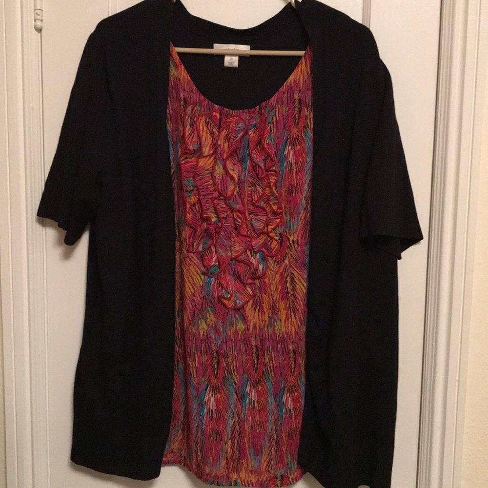 Sweater with blouse front